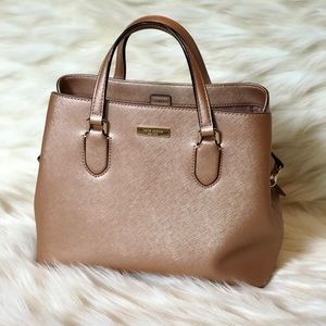 Kate Spade Rose Gold Evangelie Laurel Way Handbag